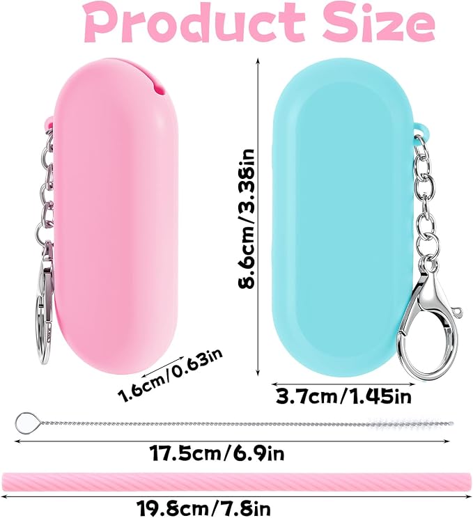2 Set Travel Straws Reusable - Image 2