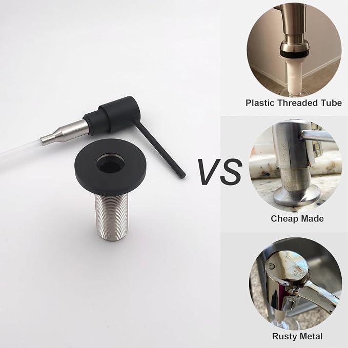 Matte Black All Brass Soap Dispenser - Image 5