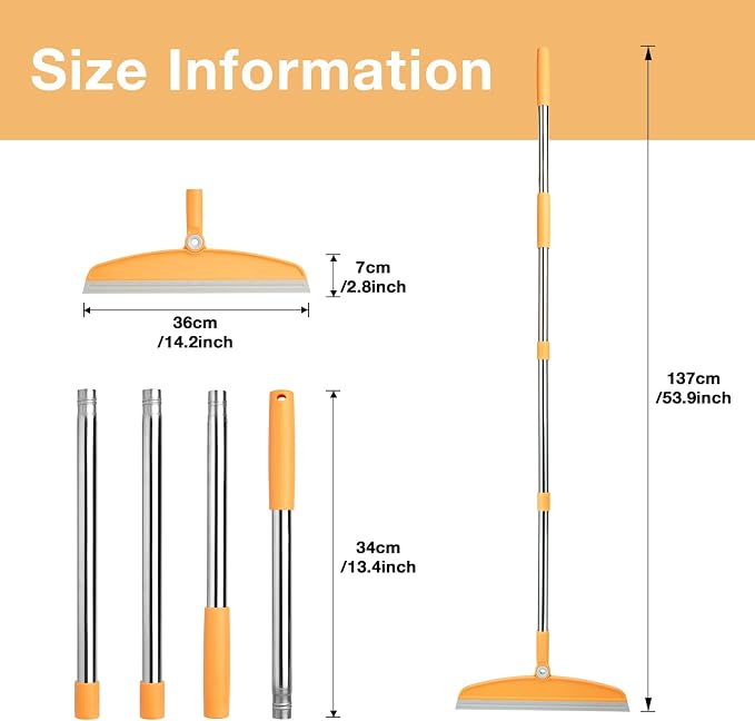 Silicone Air Broom, Concrete Floor, Bathroom Tile - Image 2