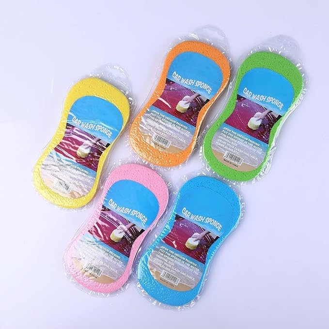 Car Wash Sponge, 3 Pack Extra Thick Large Colorful Cleaning Sponge Multi-Purpose - Image 2