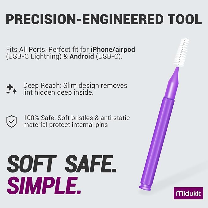 Cleaning Kit for Cell Phone and Headphone Charging Port, USB C, Cleaner Tool - Image 3