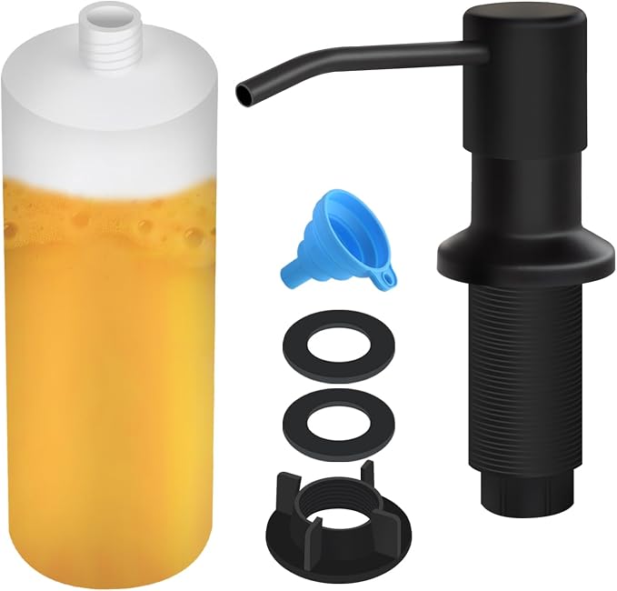 Soap Dispenser for Kitchen Sink, Built in Sink Soap Dispenser Lotion Dispenser by NVMTUUO