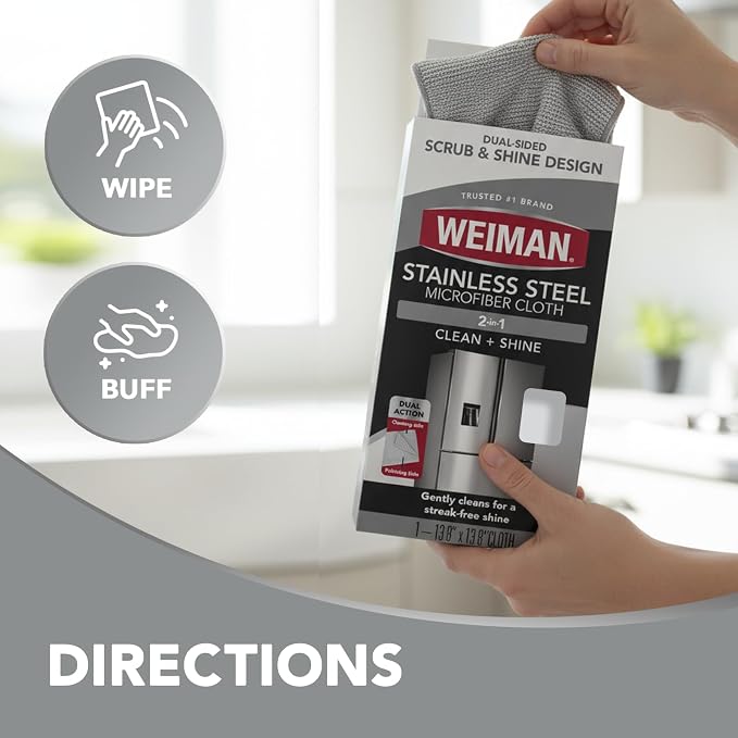 Weiman Microfiber Cloth for Stainless Steel - Image 8