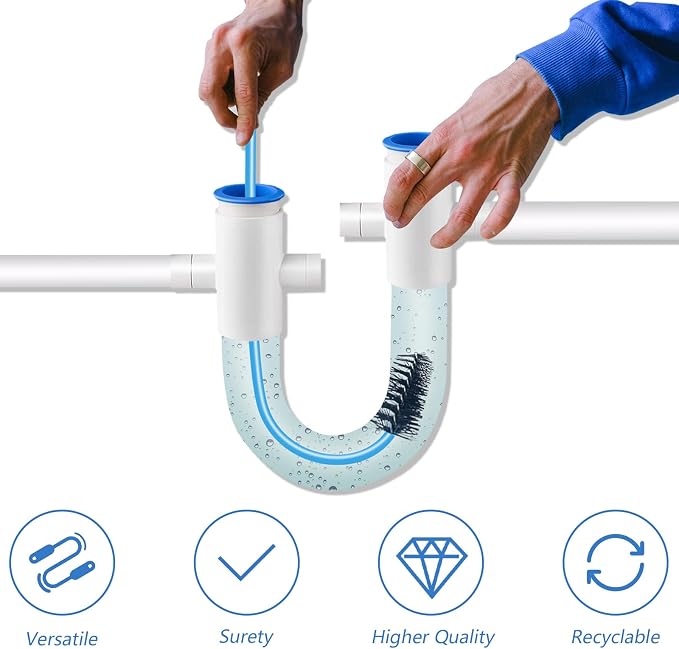 4 PCS Condensate Flexible Drain Brush, 15.7 in Nylon and PVC Drain Line - Image 7