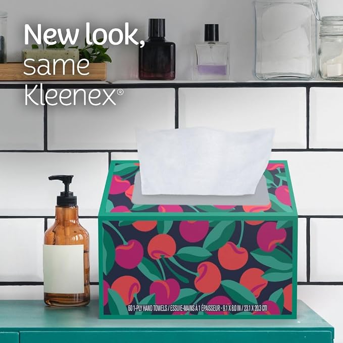 Kleenex Disposable Paper Hand Towels, 6 Boxes, 60 Tissues per Box, Packaging - Image 6