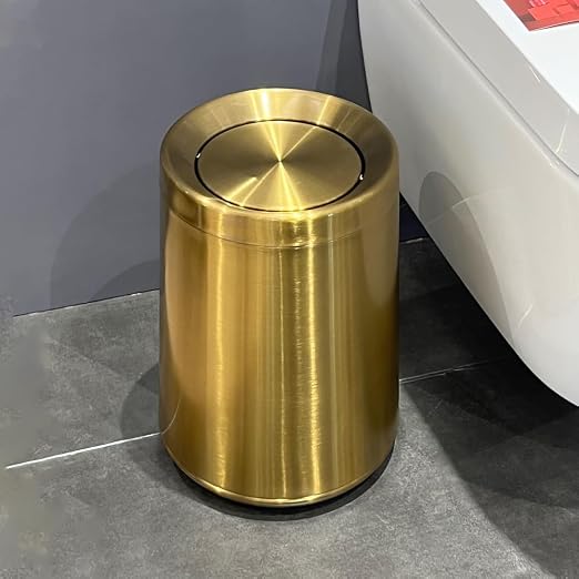 10 L/3 Gallen, Brushed Stainless Steel Garbage Can - Image 2