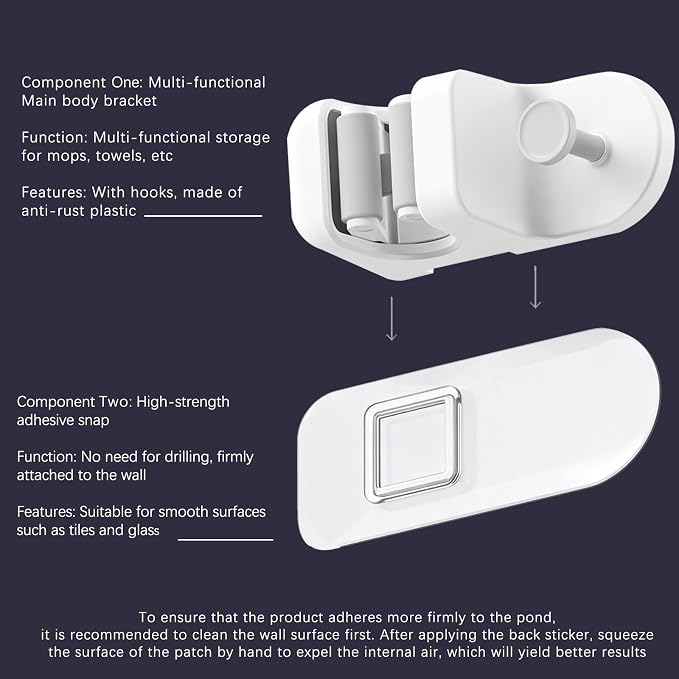 So Nice Mop and Broom Holder Wall Mount - Image 2