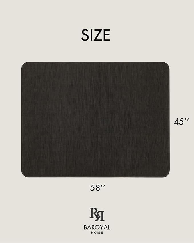 Office Chair Mat for Hardwood Floor Under Desk Computer Rolling Chair Mat for Wood/Tile Floor Non-Slip Heavy Duty Desk Rug PVC Plastic Hard Floor Protector 45"x 58" (Espresso)