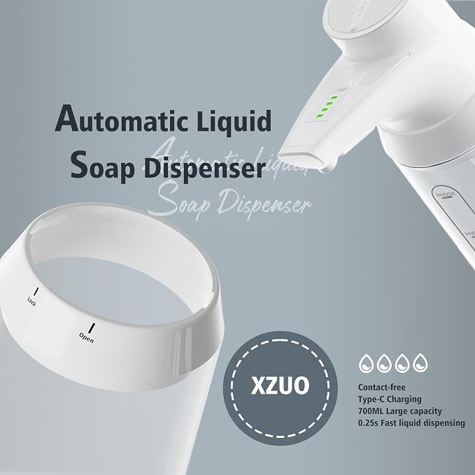Automatic Soap Dispenser Touchless, 23.7oz/700ml, Rechargeable Liquid Soap - Image 2