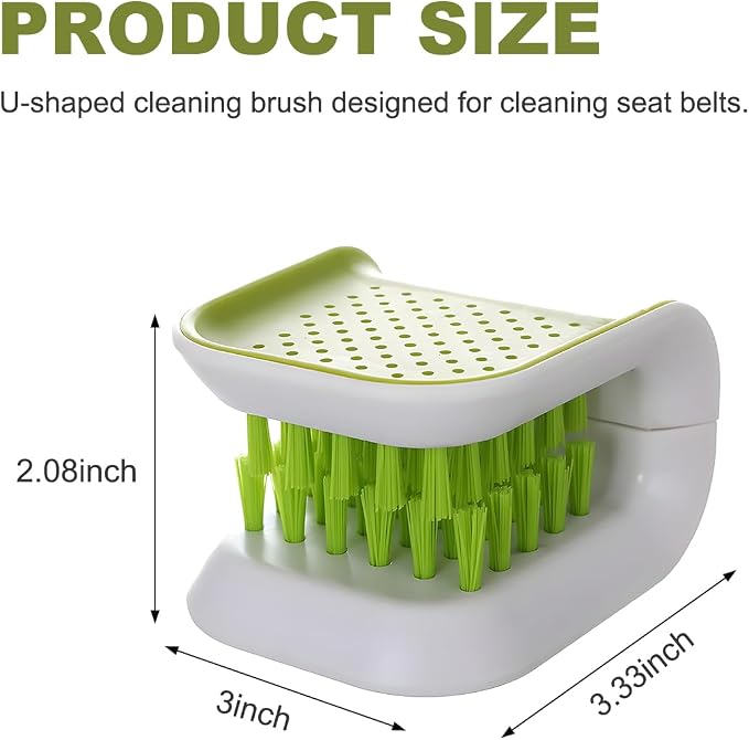 Car Seat Belt Cleaning Brush, U-Shaped Auto Interior Washing Brush - Image 2