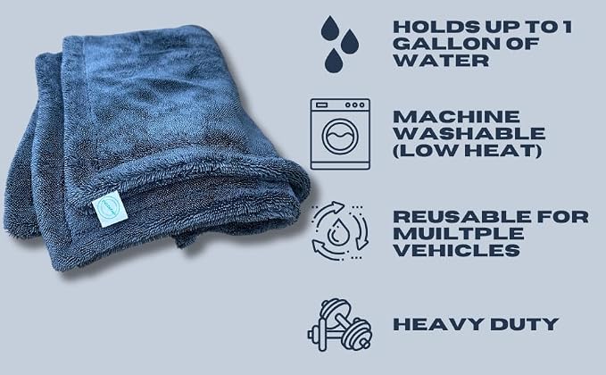 Pittstop Drying Microfiber Towel Large 24x35 Inch 1400 GSM, Edgeless - Image 4