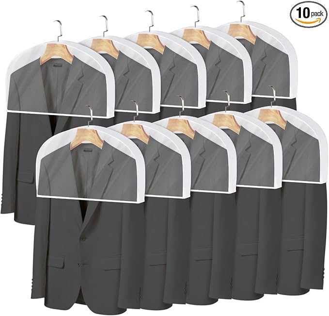 Kntiwiwo Shoulder Covers for Hanging Clothes Breathable Garment Dust Covers by Kntiwiwo