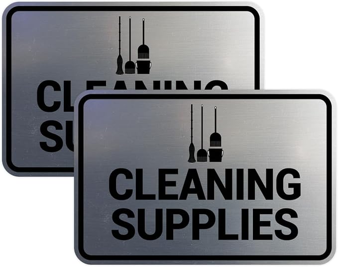 Signs ByLITA Classic Framed Cleaning Supplies Sign by SignsByLITA