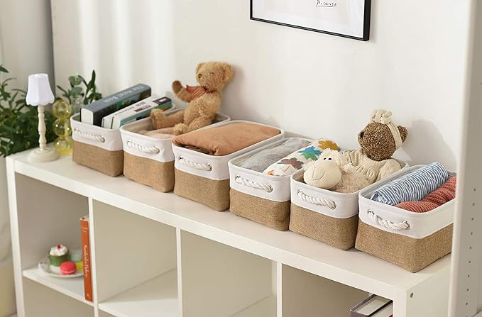 Small Baskets for Organizing, Collapsible Storage Baskets for Shelves, Storage - Image 3