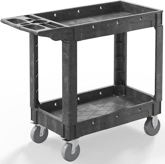 Utility Cart on Wheels, 1000 lbs Capacity Rolling Service Cart, 40 x 17 Inch by WanmwillToolOrganizer