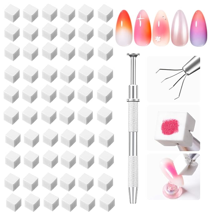 Modelones 150pcs Nail Sponges for Ombre, Nail Art Sponge by MODELONES
