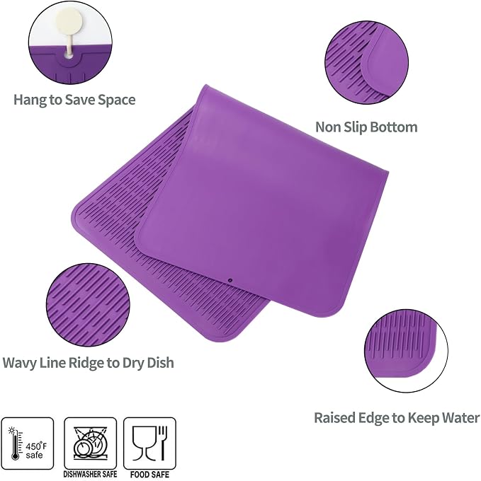 Silicone Dish Drying Mat for Multiple Usage, Easy clean, Eco-friendly, - Image 3
