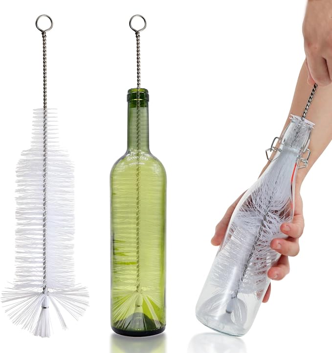 Bottle Brush-Ideal for Cleaning Narrow Neck Swing Top Glass, Kombucha Bottles by FOLUNUE