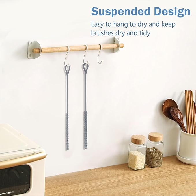 2Pcs Silicone Straw Cleaner Brush, 9.84in Reusable Straw Cleaner - Image 7