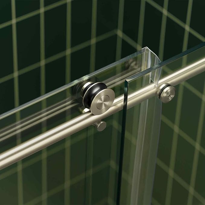 Woodbridge 56-60" W x 80" H Frameless Single Sliding Shower Door - Image 5