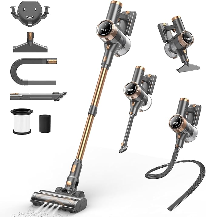 Cordless Vacuum Cleaner, 10-in-1 Lightweight Stick Vacuum by NuYupo