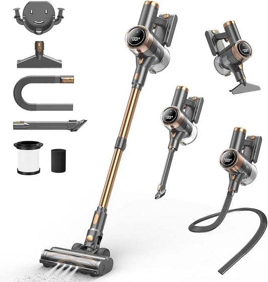 Cordless Vacuum Cleaner, 10-in-1 Lightweight Stick Vacuum by NuYupo
