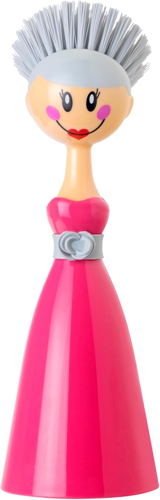 Vigar Dolls Dish Brush with Ergonomic Handle and Dress-Shaped Brush Holder by VIGAR