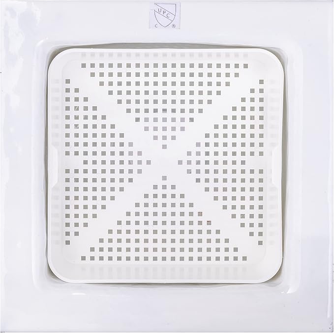 8.5-inch Floor Sink Drain Cover Alternative, Square Drain Basket - Image 2