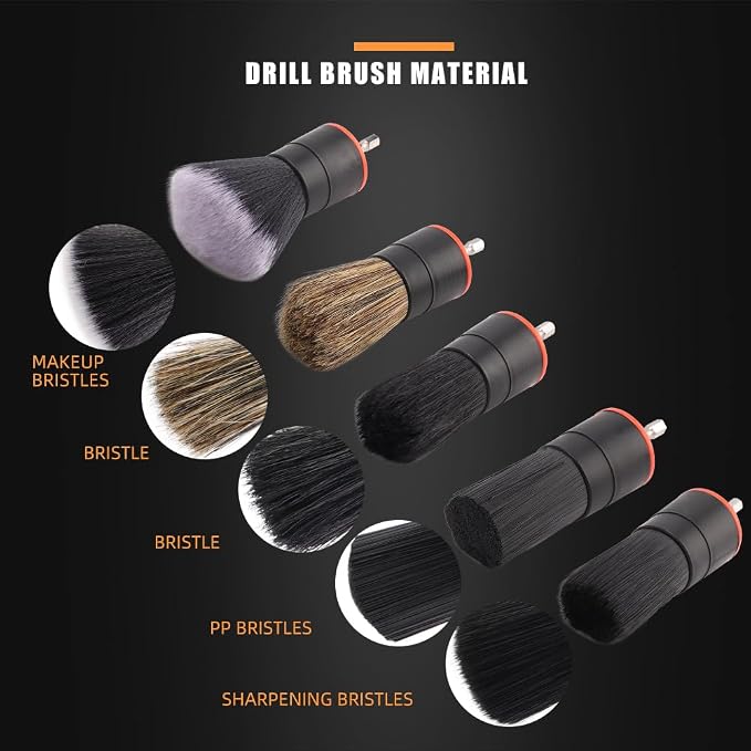 SPTA Drill Brush Attachment, Auto Detail Set, Replacement Car Detail - Image 3