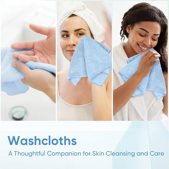 HOMEXCEL Microfiber Washcloths 12 Pack, Highly Absorbent and Soft Face Towel - Image 6
