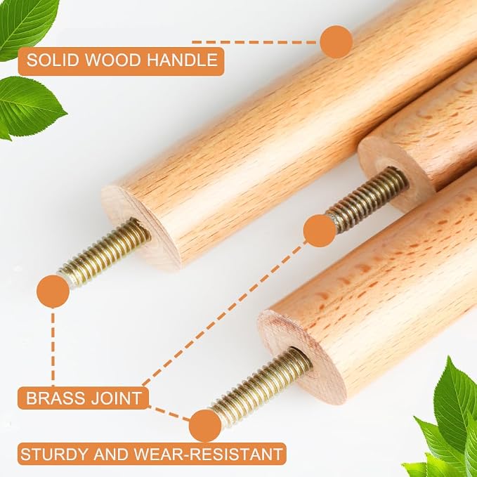 Gloffer Indoor Wood Wool Broom, Ultra Soft Bristles Broom - Image 5