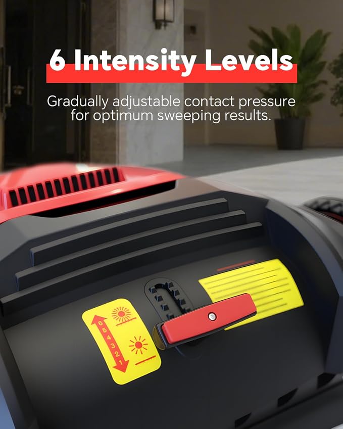 41" Walk-Behind Hand Push Floor Sweeper, 15 Gal Large Capacity, Folding Handle - Image 5
