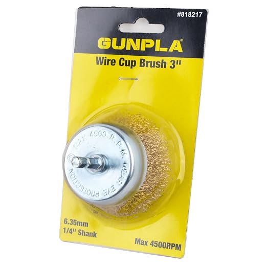 Gunpla 3" Wire Cup Brush with 1/4" Hex Shank Hardened Brass Steel Crimp Wheel - Image 7