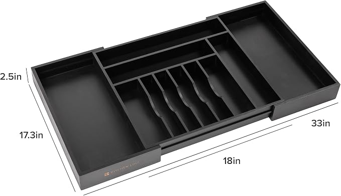 KitchenEdge Premium Silverware, Flatware and Utensil Organizer - Image 8