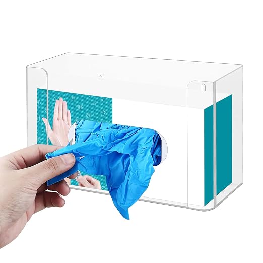 2 Pack Glove Holder for Wall Mount: Magnetic Gloves Box Holder, Acrylic - Image 4