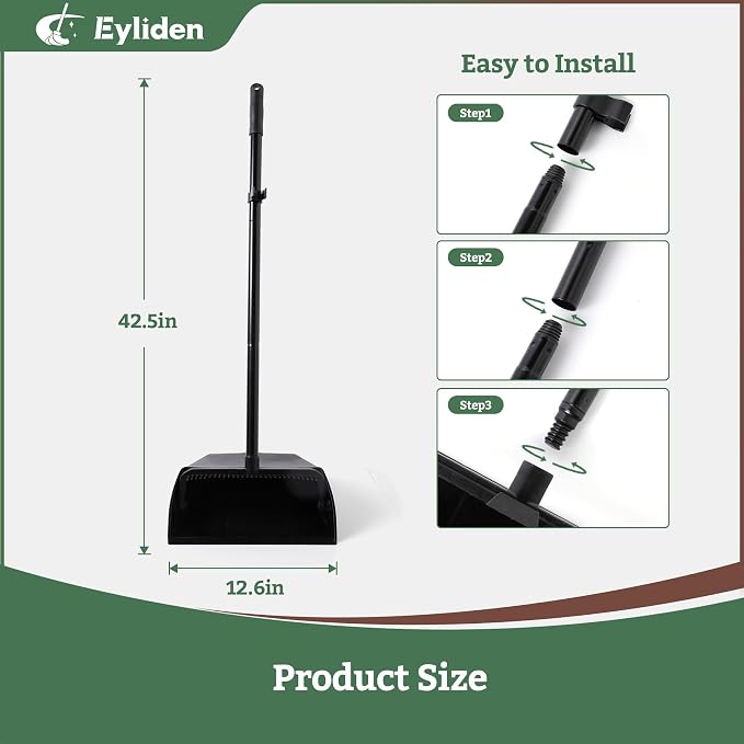 Eyliden Commercial Broom and Dustpan Set, - Image 6