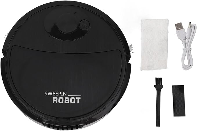 Robot Vacuum Cleaner, Smart Sweeping Robot 3 in 1 Strong Suction Swivel Wheel by Unknown
