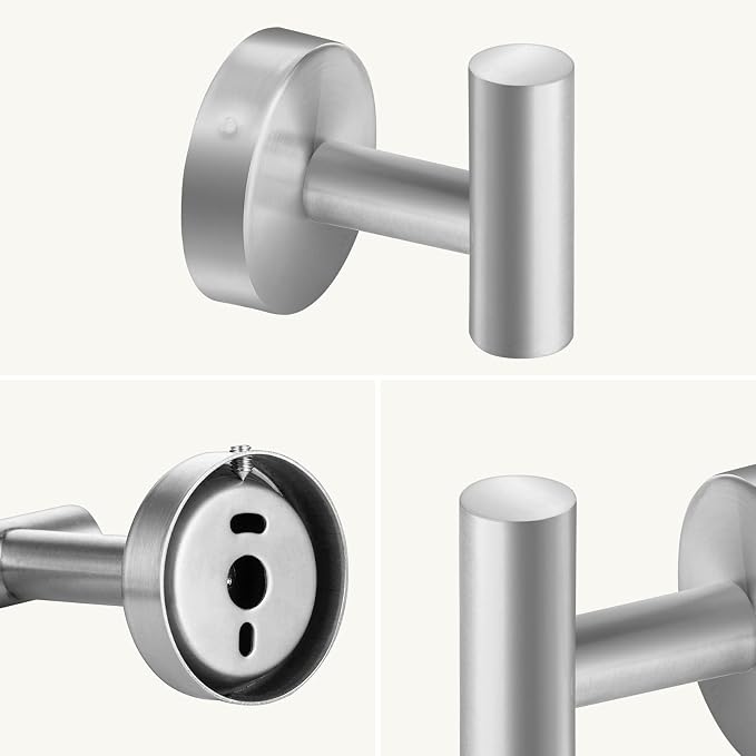 Towel Hooks, SUS 304 Stainless Steel Hooks, Heavy Duty Door Hanger Towel Robe - Image 5