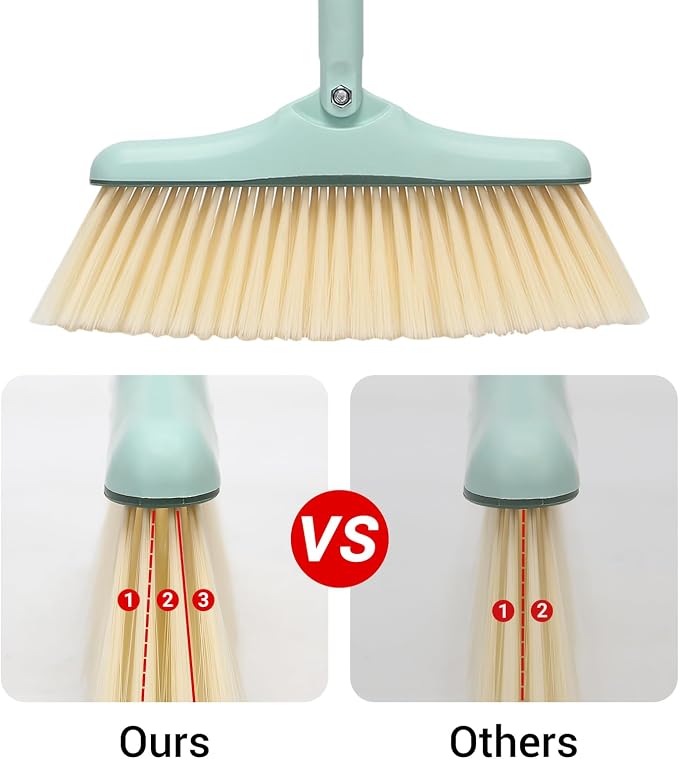 Broom and Dustpan Set, Squeegee Broom, Long Handle Broom and Dustpan Set - Image 5