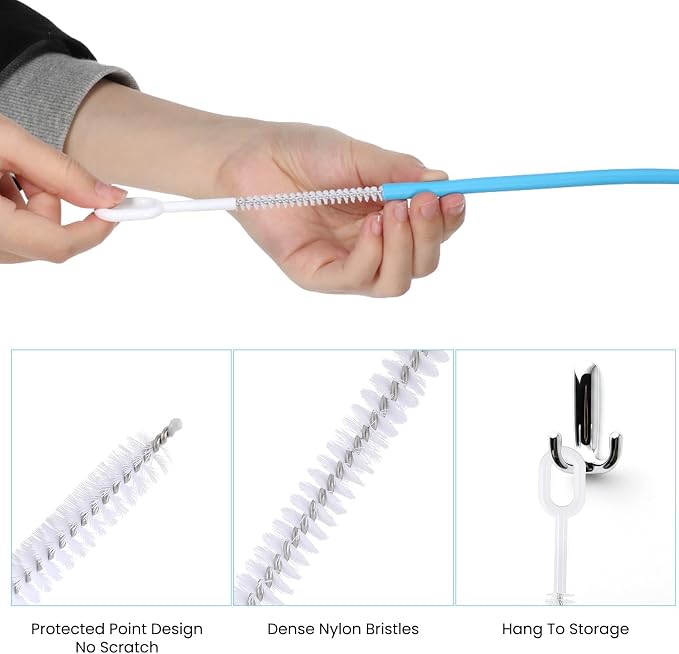 4 Pcs Straw Cleaner Brush, 4 Diameters, 10 Inch Straw Cleaner - Image 6