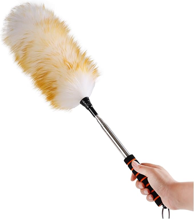 Lambswool Extendable Cleaning Duster 26-64 Inch, Anti-Static Wall Duster Cleaner by Unknown