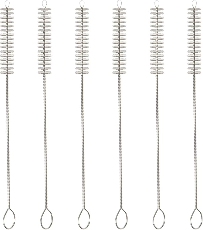 Straw Cleaner Brush Set, 6-Piece Set of Long Cleaning Brushes by Ajedrmy