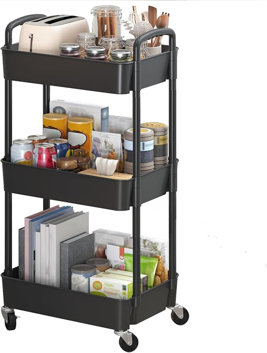 Sywhitta 3-Tier Plastic Rolling Utility Cart by haseverythingyouneed