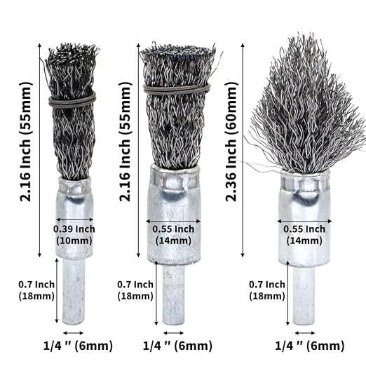 9-Piece Large Wire Brush Wheel Set - Image 2