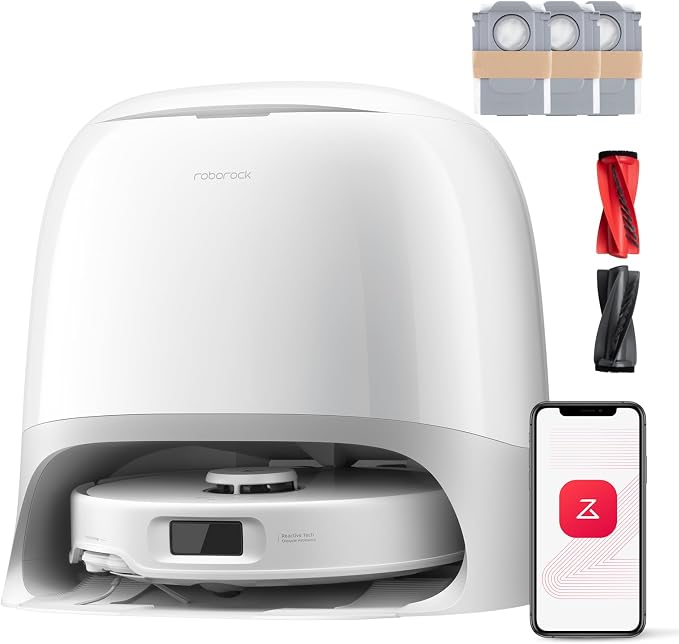 roborock Qrevo Curv S5X Robot Vacuum and Mop, 17000Pa Suction, Zero-Tangling by Roborock
