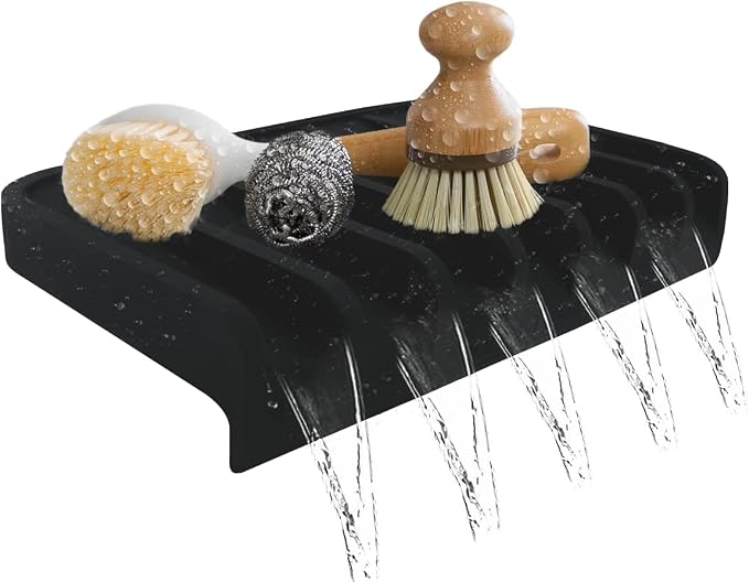 Effilogic Silicone Sponge Holder – Self-Draining Kitchen Sink Organizer by EFFILOGIC