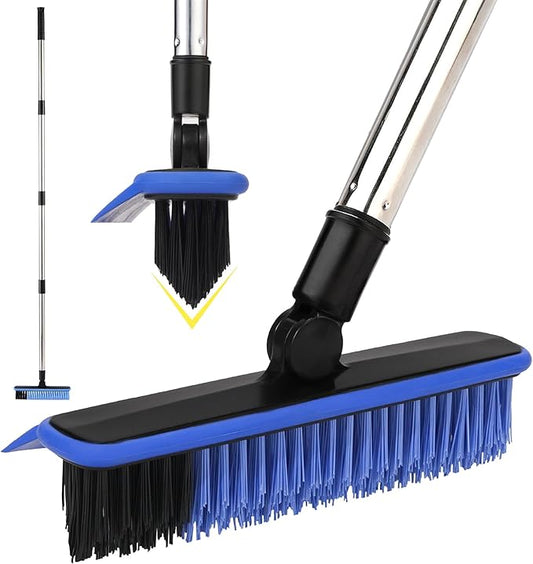 Grout Cleaner Brush with Long Handle, V-Shaped Floor Scrub Brush Swivel Grout by RarefRoom