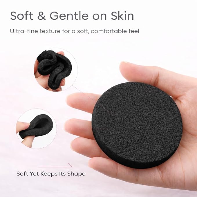 120 PCS Compressed Facial Sponges, Natural Cellulose Face Cleaning Pads - Image 4