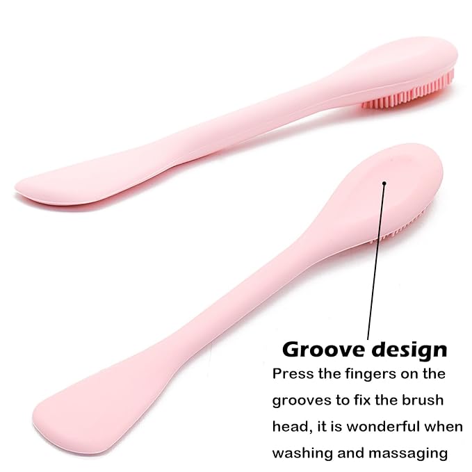 Facial Cleansing Brush, 2 in 1 Silicone Face Mask Brush & Face Scrubber - Image 4