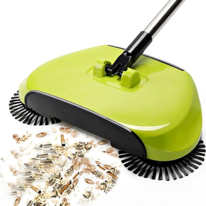 Hand Push Sweeper, Manual Sweeper, Carpet Sweeper, 360 Degree Rotating Floor Mop - Image 5